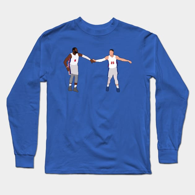 Blake Griffin x Andre Drummond - Detroit Pistons Long Sleeve T-Shirt by xavierjfong